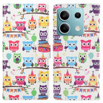 For Xiaomi Redmi Note 13 5G Phone Case Leather Pattern Printing Wallet Flip Cover