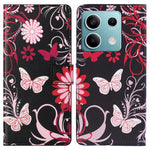 For Xiaomi Redmi Note 13 5G Phone Case Leather Pattern Printing Wallet Flip Cover