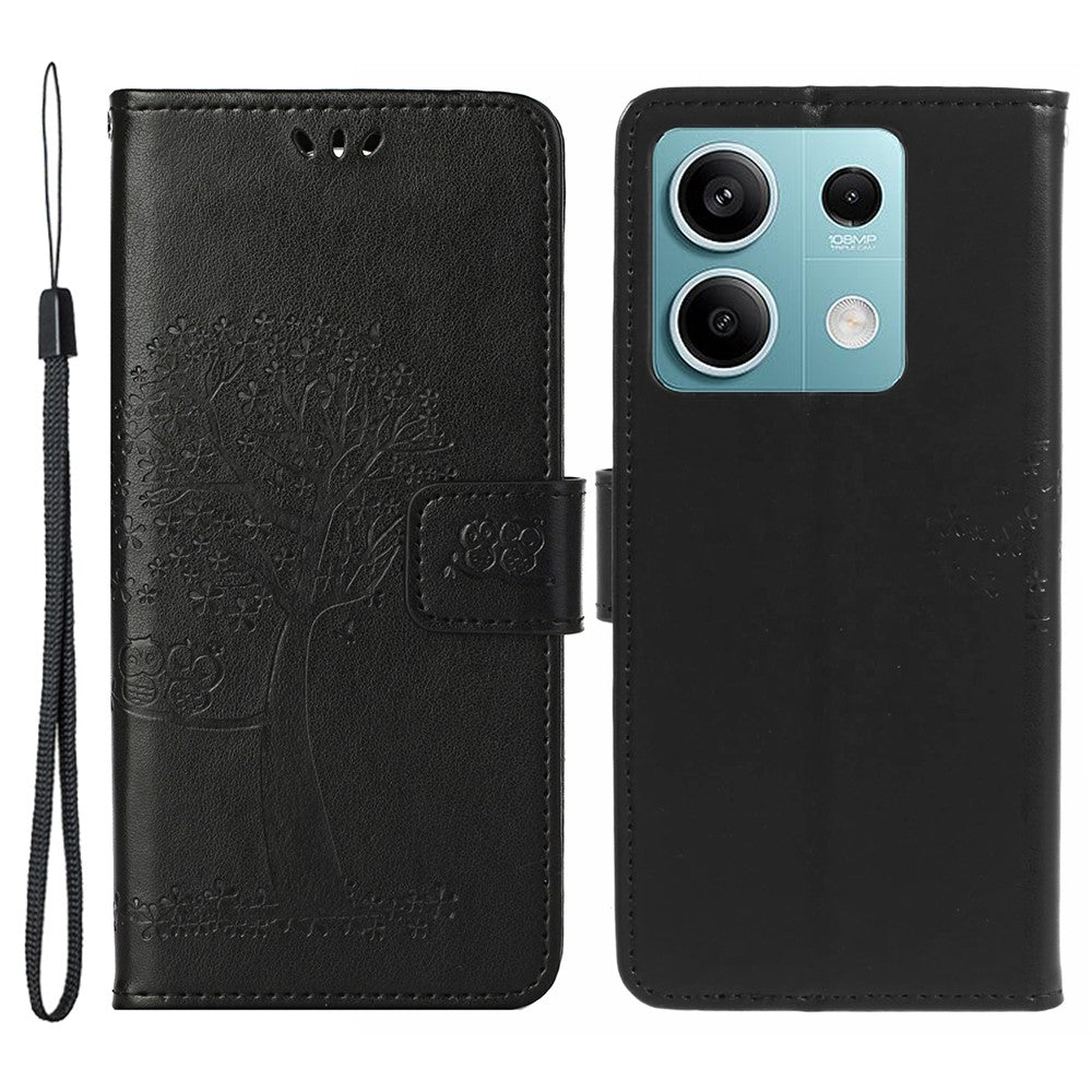 For Xiaomi Redmi Note 13 5G Cell Phone Case Imprinted Leather Cover