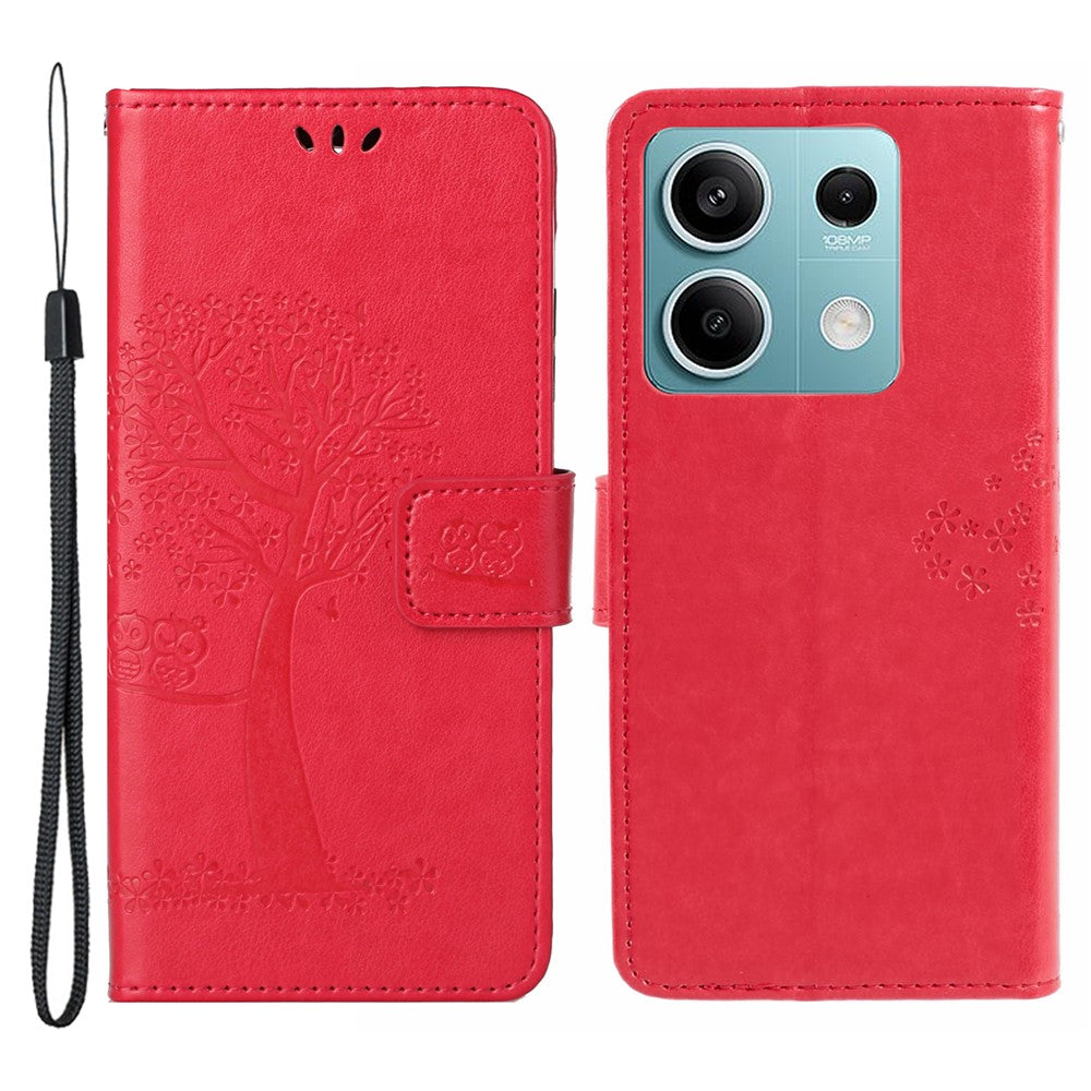 For Xiaomi Redmi Note 13 5G Cell Phone Case Imprinted Leather Cover