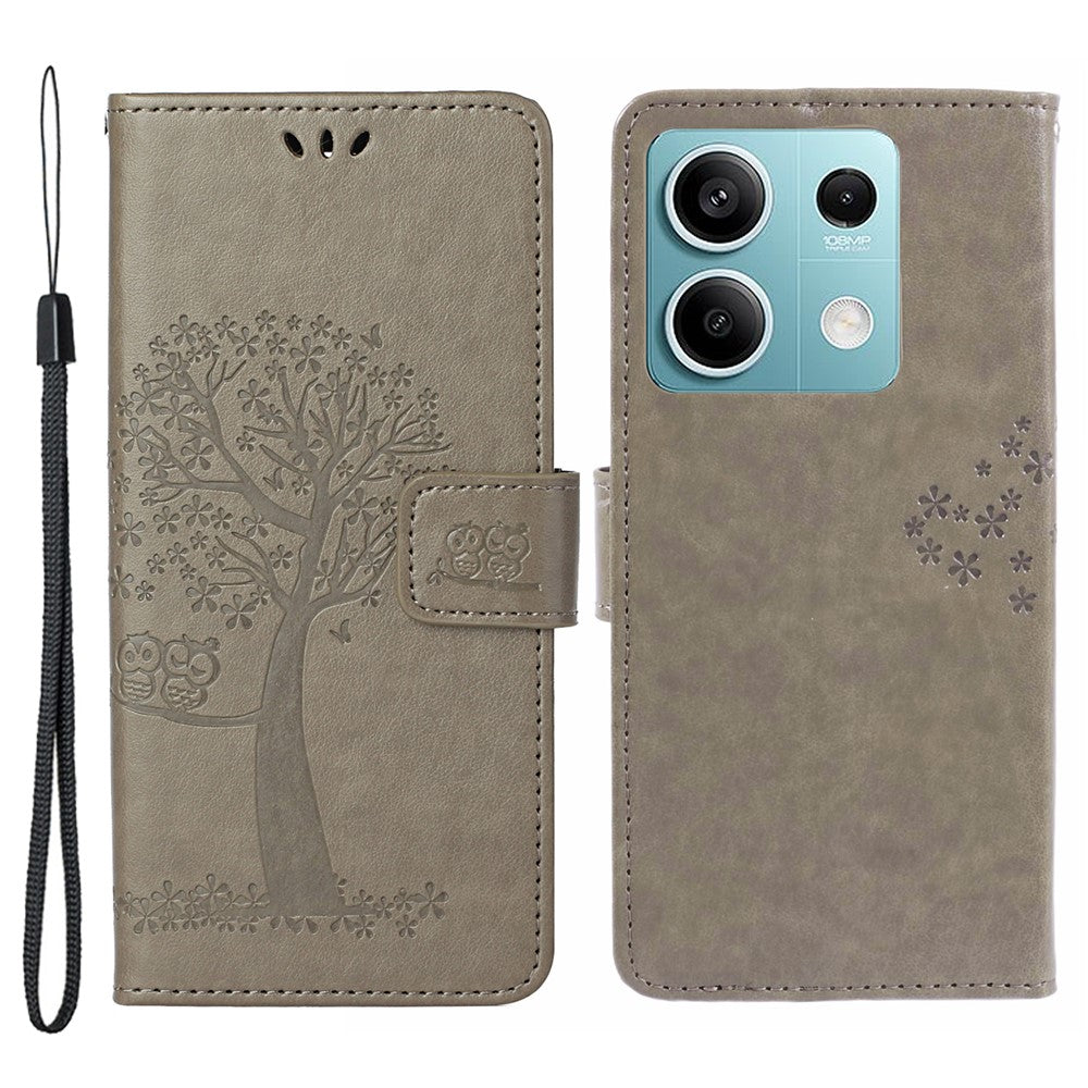For Xiaomi Redmi Note 13 5G Cell Phone Case Imprinted Leather Cover