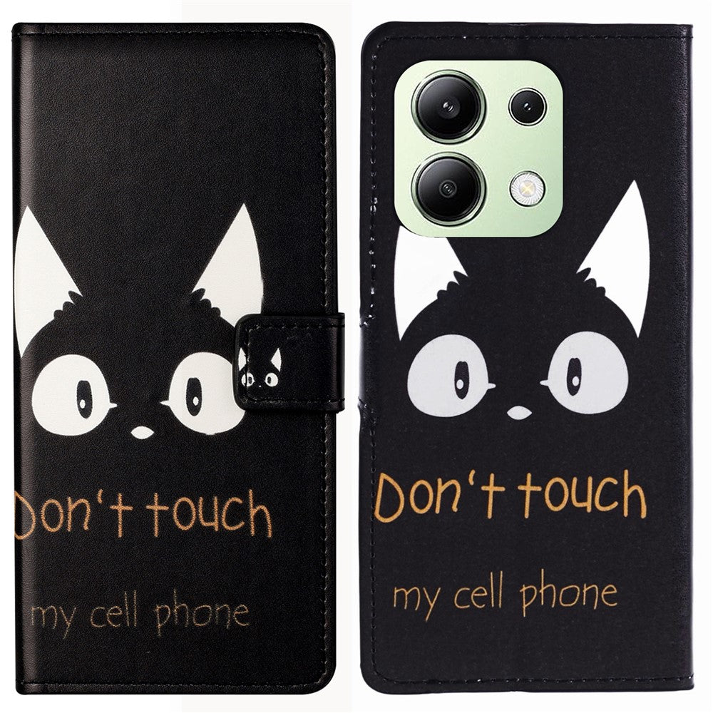 For Xiaomi Redmi Note 13 4G Case Wallet PU Leather Pattern Printing Phone Cover