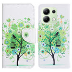 For Xiaomi Redmi Note 13 4G Wallet Flip Cover PU Leather Pattern Phone Case Cross Texture