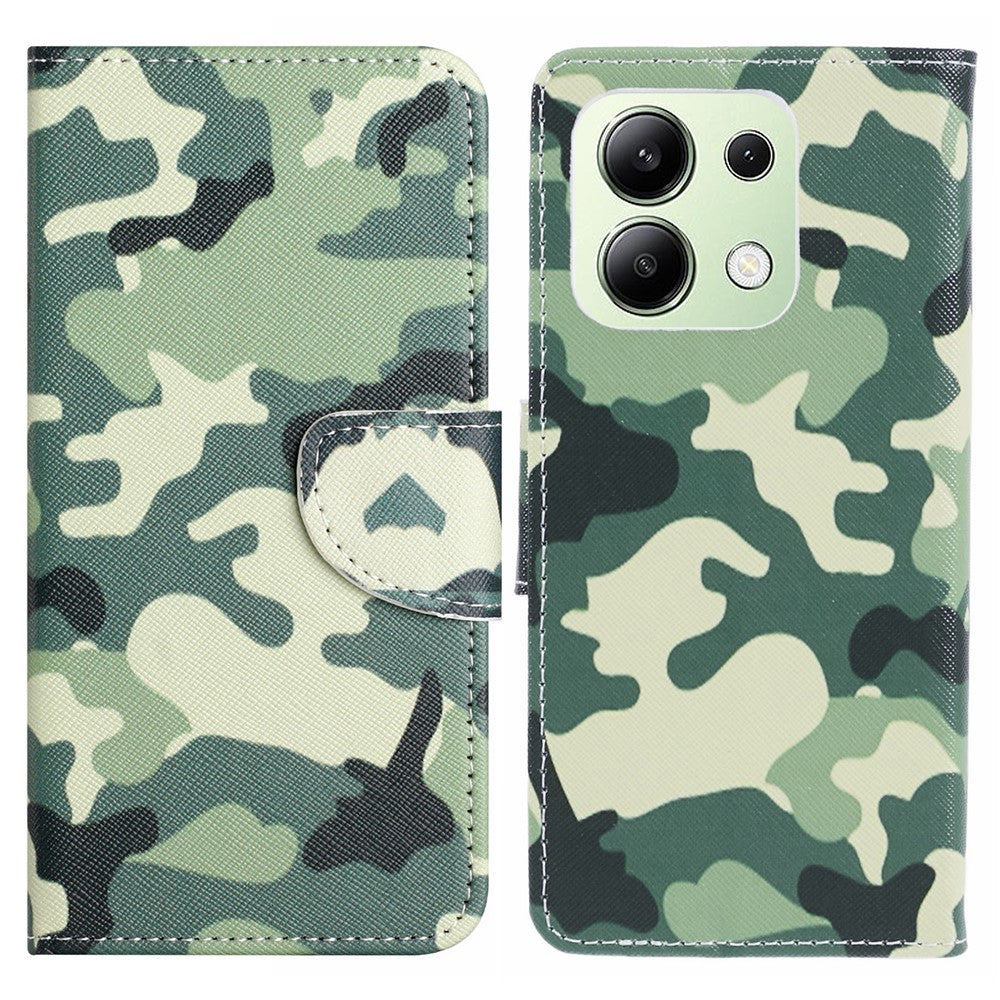 For Xiaomi Redmi Note 13 4G Wallet Flip Cover PU Leather Pattern Phone Case Cross Texture