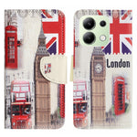 For Xiaomi Redmi Note 13 4G Wallet Flip Cover PU Leather Pattern Phone Case Cross Texture