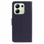 Xiaomi Redmi Note 13 4G Mobilskal Owl Tree Präglat PU Läder Stativfodral