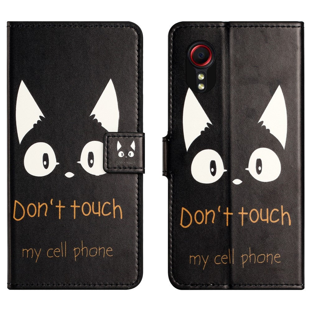 For Samsung Galaxy Xcover7 Case Leather Printed Pattern Phone Protective Cover
