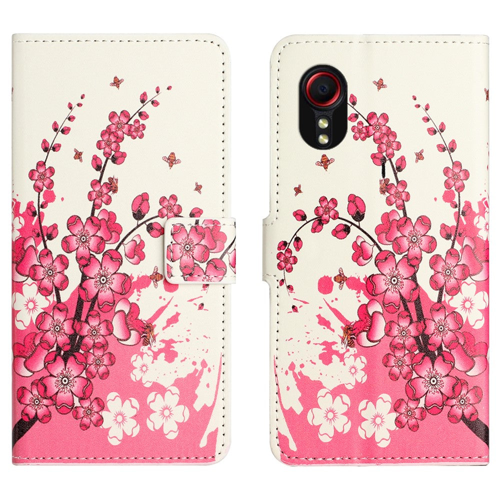 For Samsung Galaxy Xcover7 Case Leather Printed Pattern Phone Protective Cover