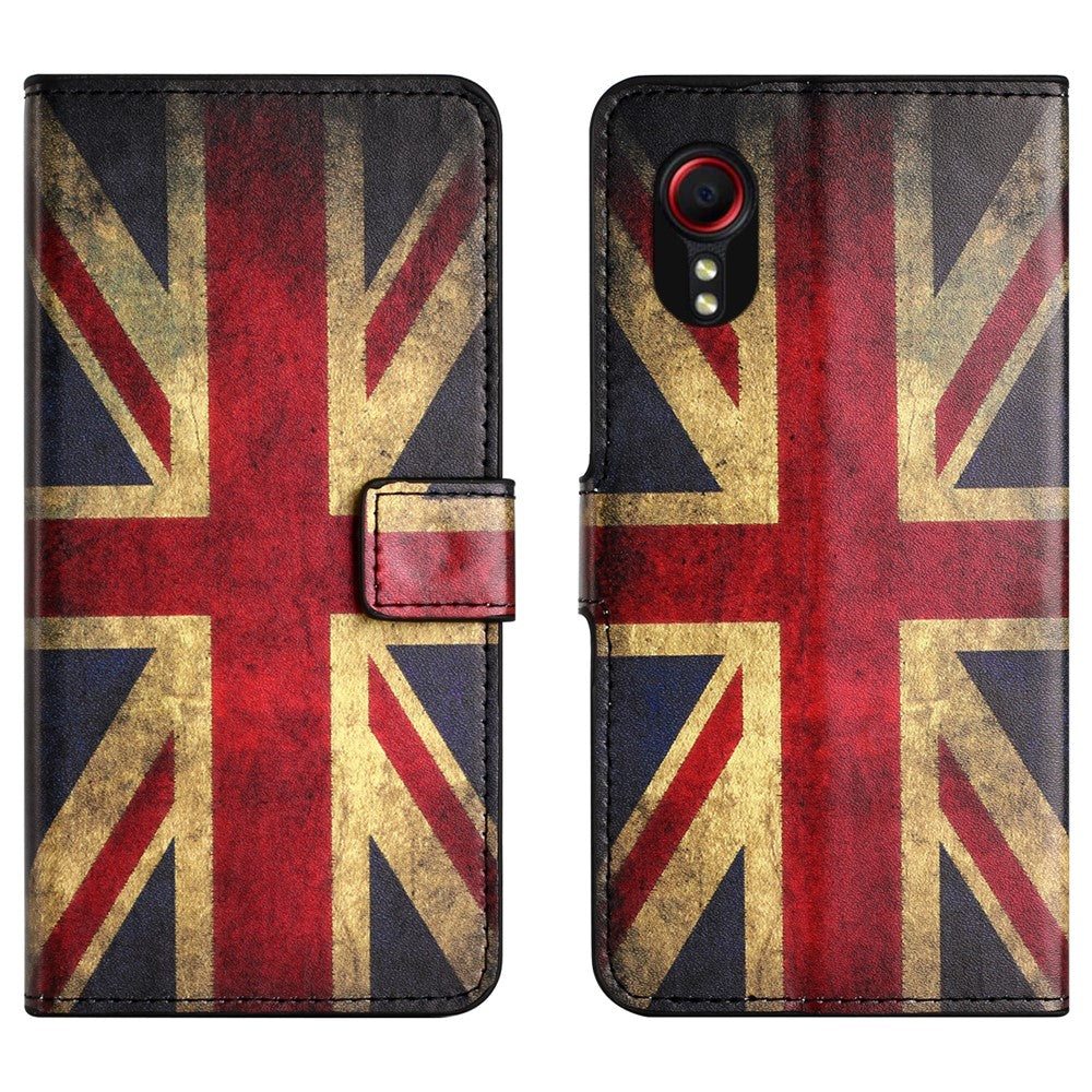 For Samsung Galaxy Xcover7 Case Leather Printed Pattern Phone Protective Cover