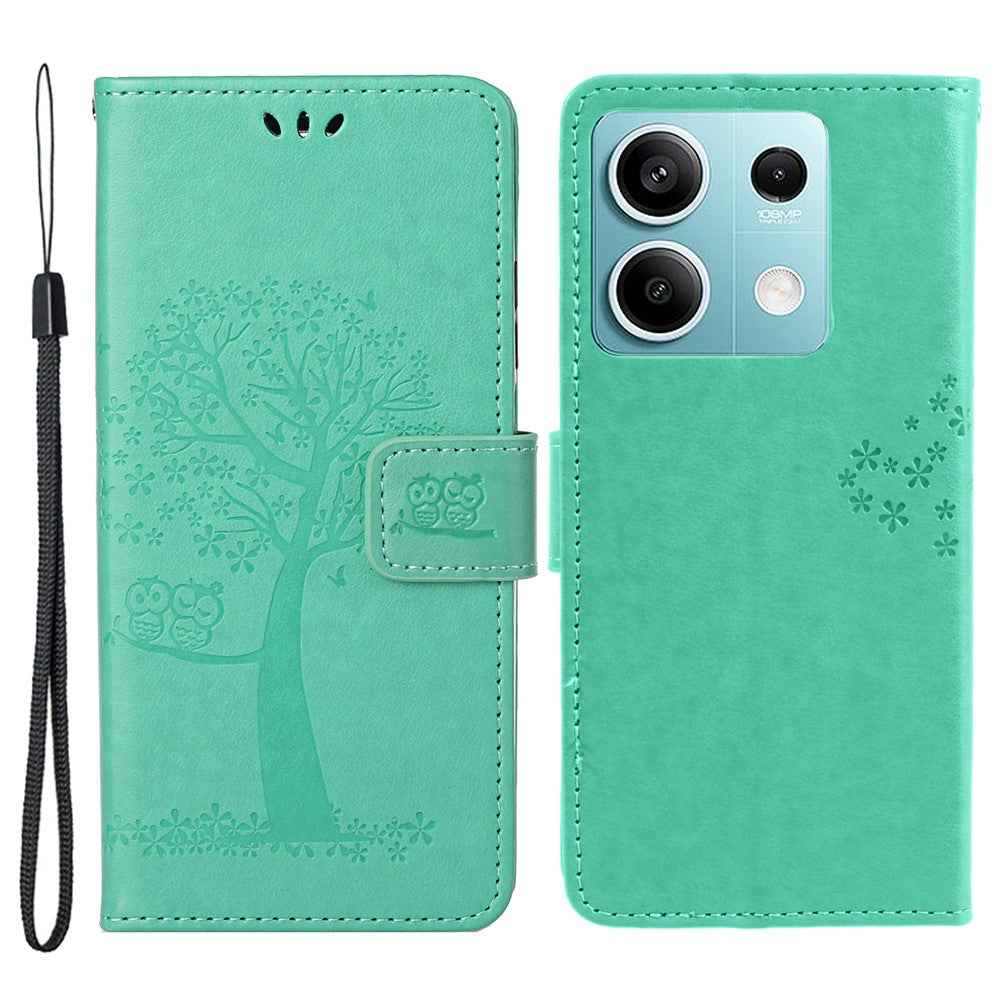 For Xiaomi Redmi Note 13 Pro 5G / Poco X6 5G Cell Phone Case Imprinted Anti-fall Leather Wallet Cover
