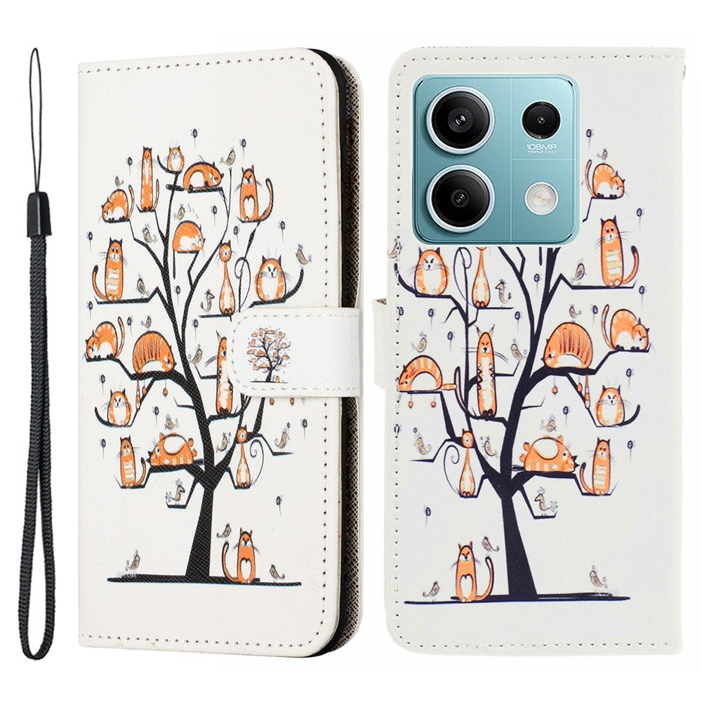 Xiaomi Redmi Note 13 Pro 5G / Poco X6 5G mobilskal 3D-mönster Läderplånboksfodral