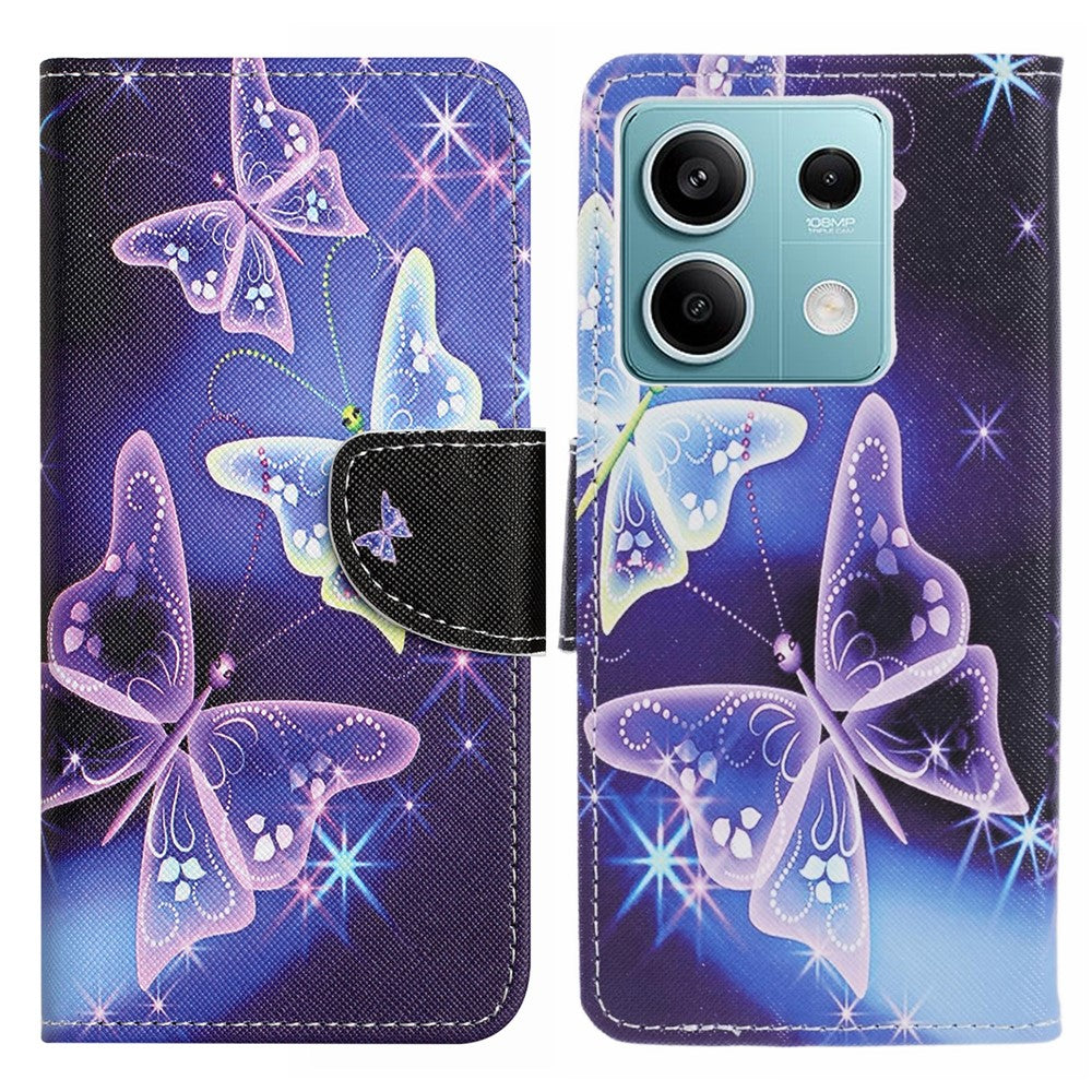 For Xiaomi Redmi Note 13 Pro 5G / Poco X6 5G PU Leather Cover Pattern Design Phone Case