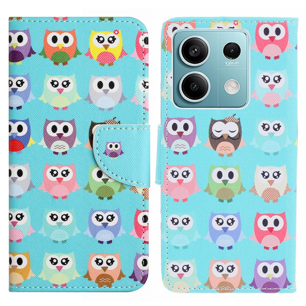 For Xiaomi Redmi Note 13 Pro 5G / Poco X6 5G PU Leather Cover Pattern Design Phone Case