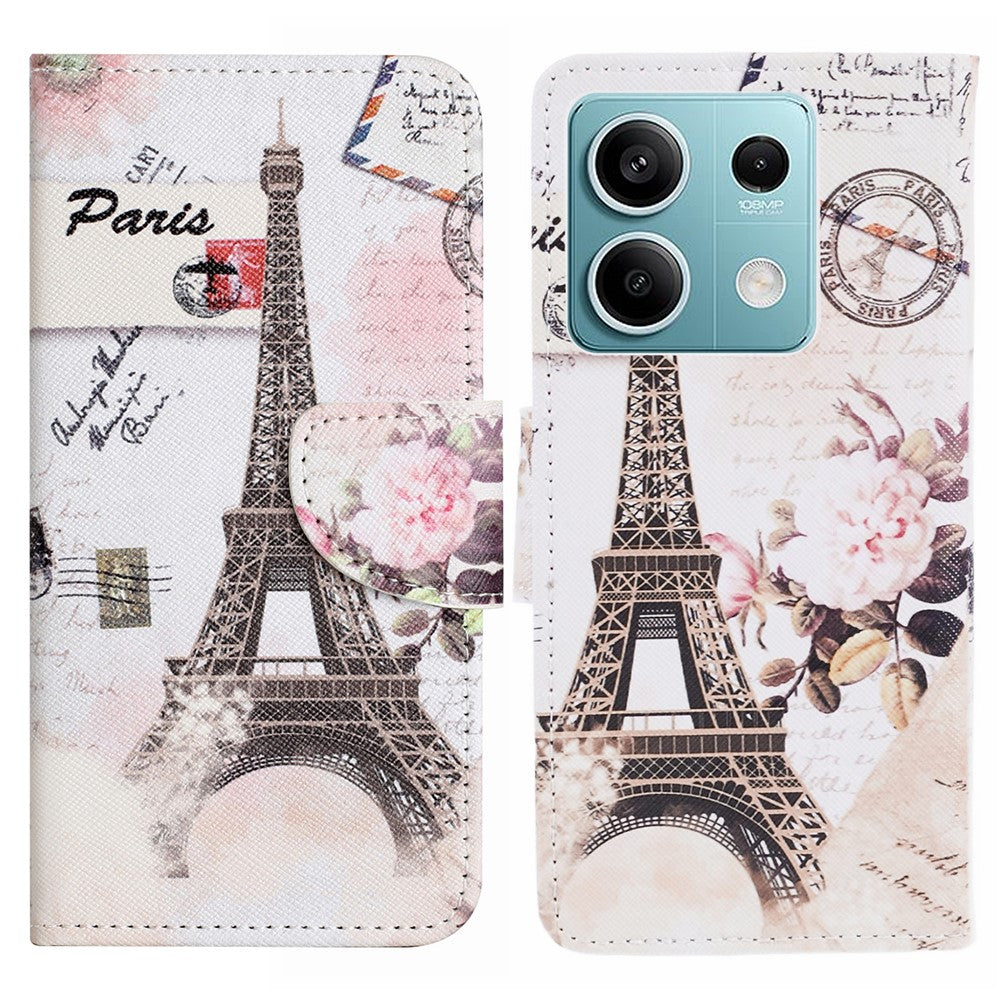 For Xiaomi Redmi Note 13 Pro 5G / Poco X6 5G PU Leather Cover Pattern Design Phone Case