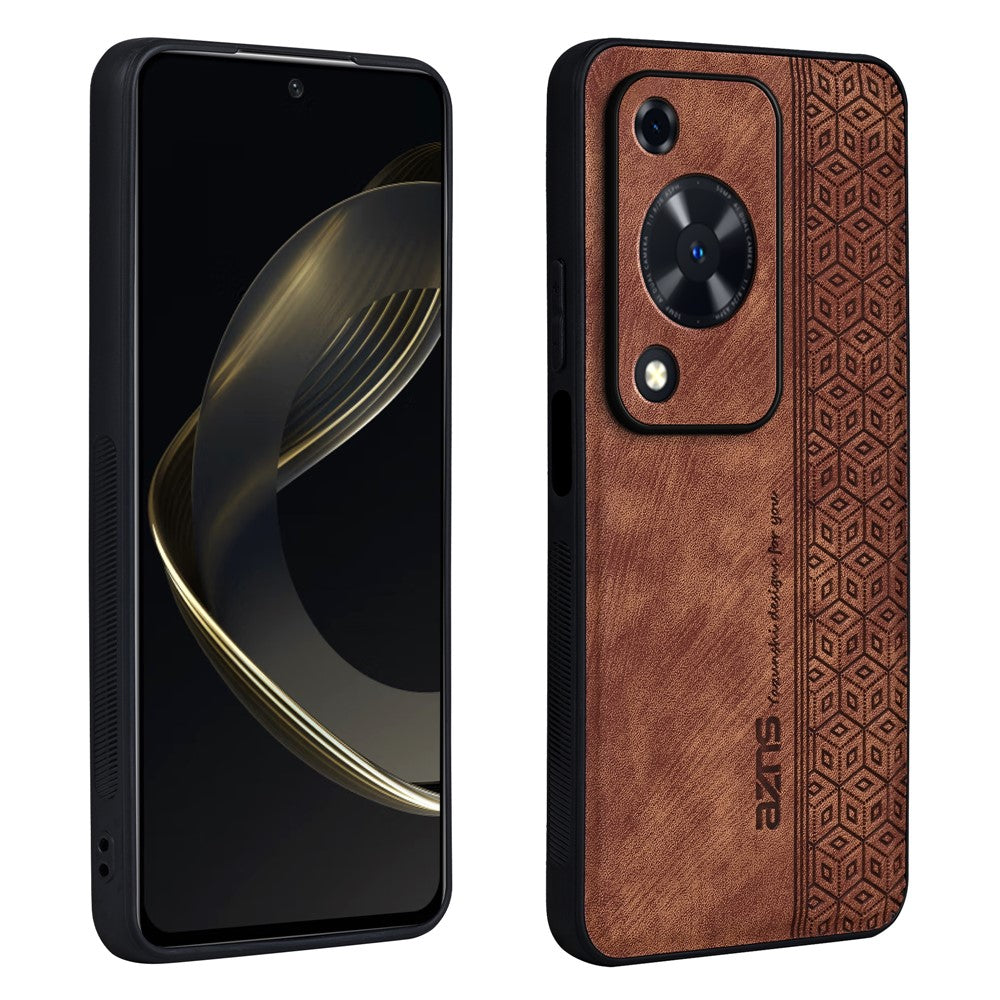 AZNS til Huawei Enjoy 70 4G / Nova Y72 4G cover i præget PU-læder + TPU-beskyttende mobilcover