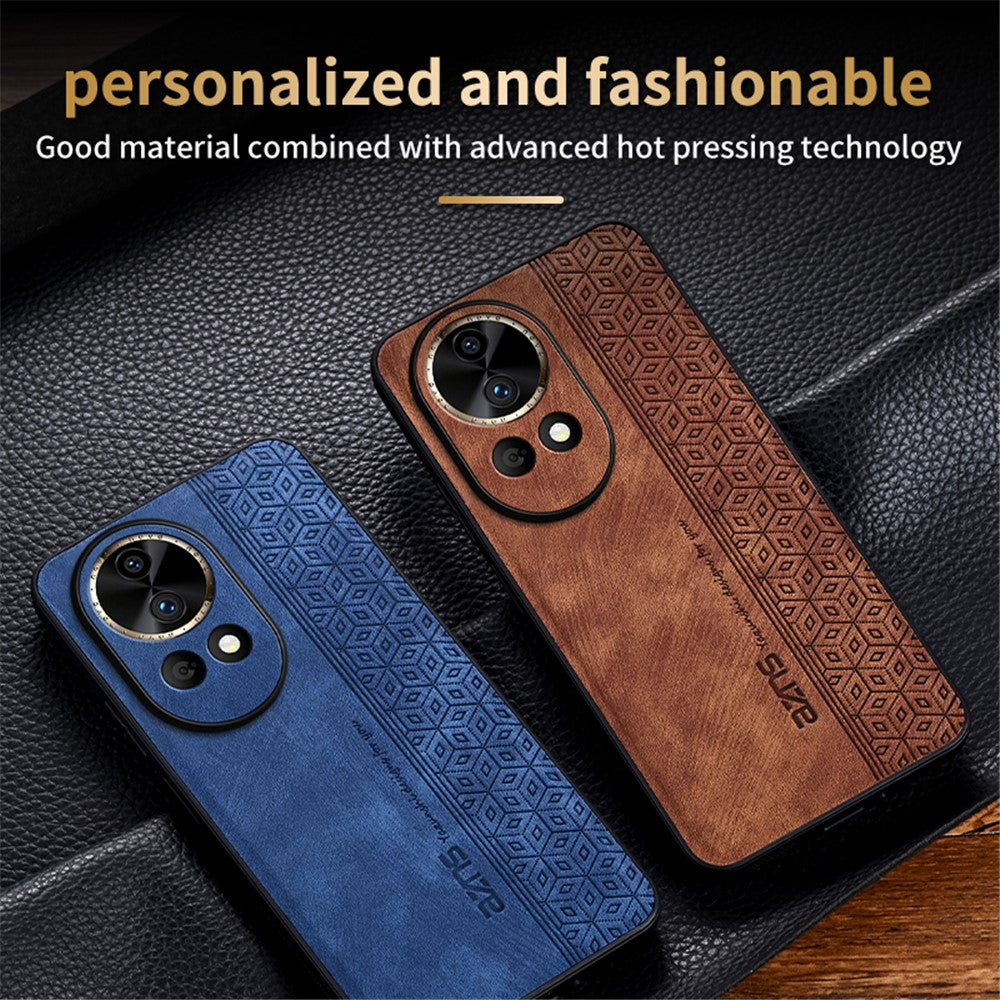 AZNS For Huawei nova 12 5G Cell Phone Case Anti-scratch Imprinted Leather + TPU Back Cover