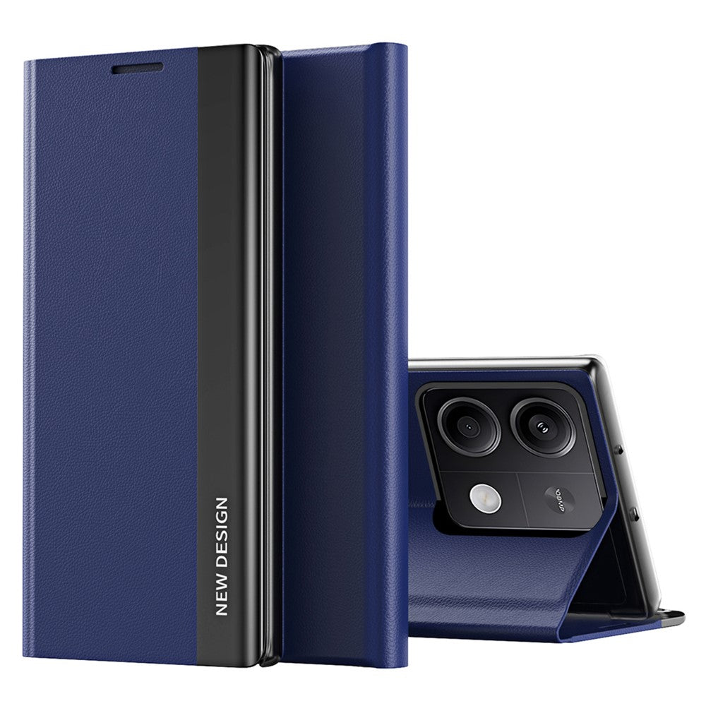 Xiaomi Redmi Note 13 Pro 5G / Poco X6 5G Stativskal Fallsäkert PC + Läder mobilskyddsfodral