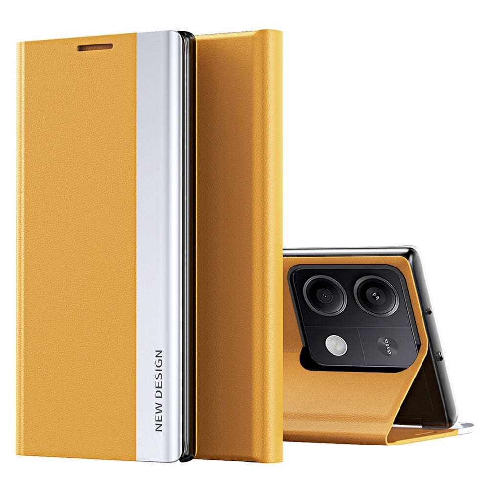 Xiaomi Redmi Note 13 Pro 5G / Poco X6 5G Stativskal Fallsäkert PC + Läder mobilskyddsfodral