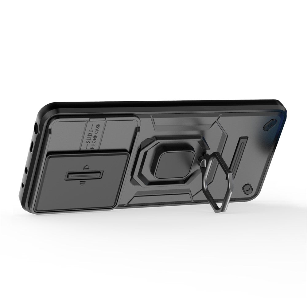 For Xiaomi Redmi Note 13 4G Case PC+TPU Slide Lens Lid Phone Cover