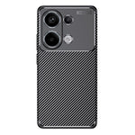 Xiaomi Redmi Note 13 4G-skal med kolfiberstruktur och mjukt TPU-skal