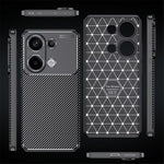 Xiaomi Redmi Note 13 4G-skal med kolfiberstruktur och mjukt TPU-skal