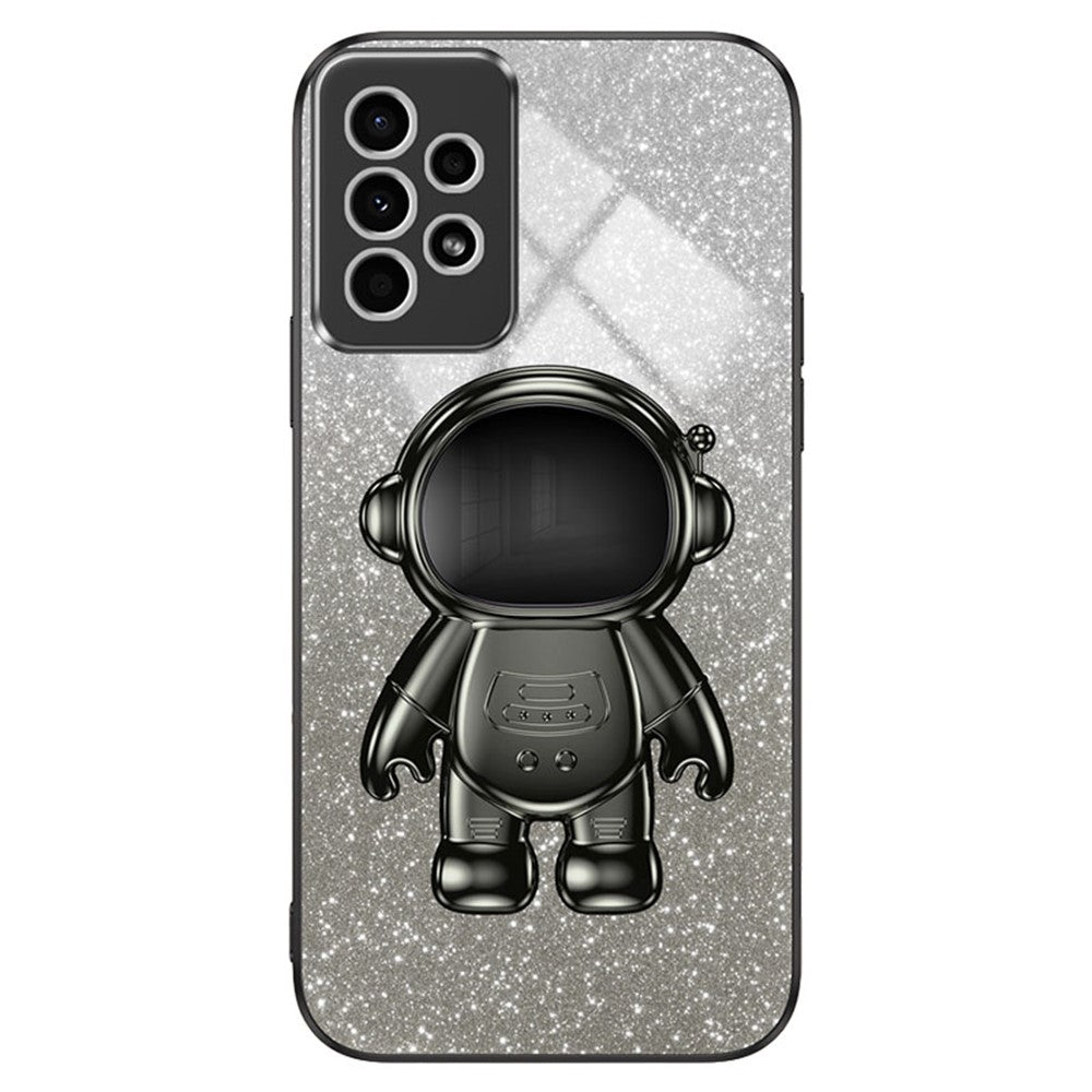 For Samsung Galaxy A13 4G PC+TPU Case Astronaut Kickstand Anti-shock Phone Back Cover