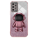 For Samsung Galaxy A13 4G PC+TPU Case Astronaut Kickstand Anti-shock Phone Back Cover
