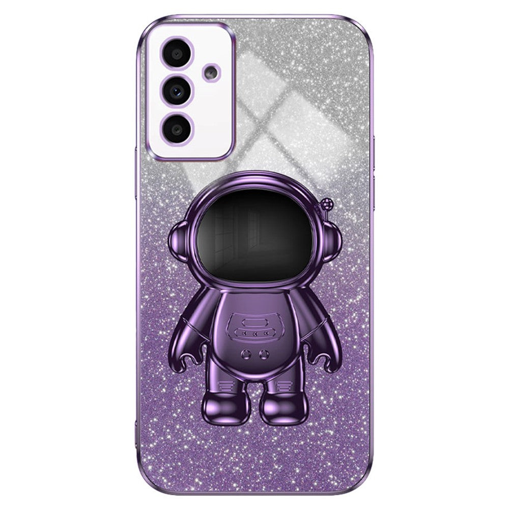 Samsung Galaxy A14 5G / 4G Mobilskal Astronaut Stativ Glitter PC+TPU Skal