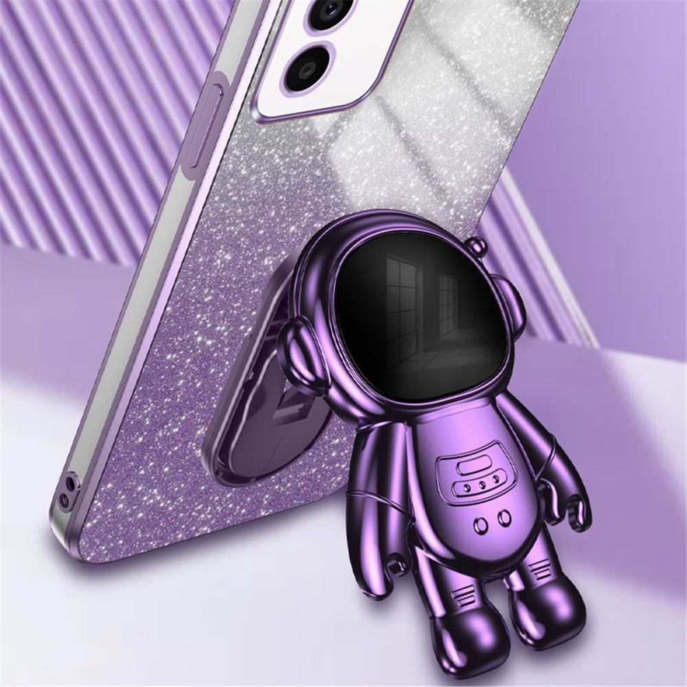 Samsung Galaxy A14 5G / 4G Mobilskal Astronaut Stativ Glitter PC+TPU Skal