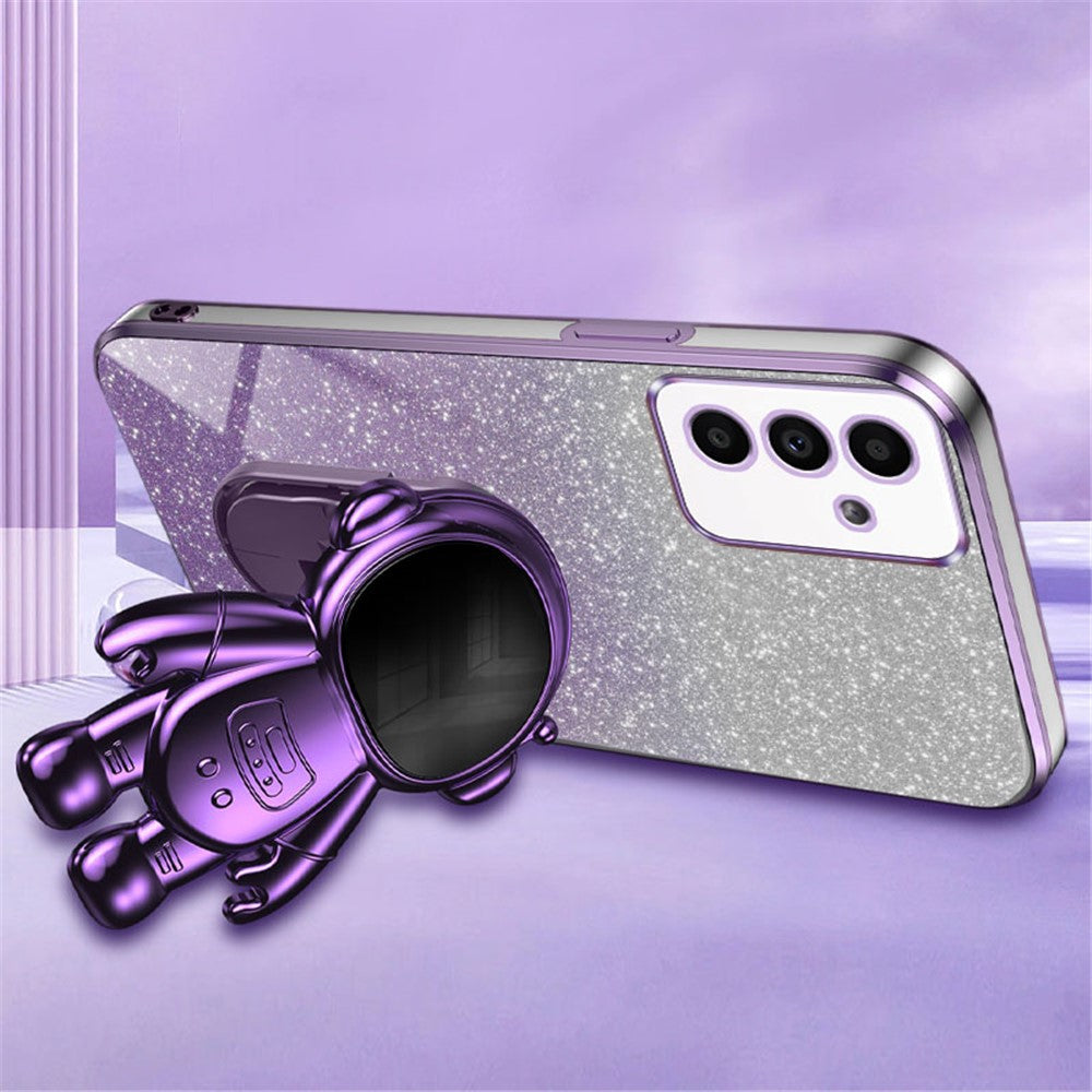 Samsung Galaxy A14 5G / 4G Mobilskal Astronaut Stativ Glitter PC+TPU Skal