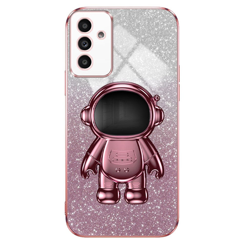 Samsung Galaxy A14 5G / 4G Mobilskal Astronaut Stativ Glitter PC+TPU Skal