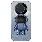 For Huawei Mate 60 Pro PC+TPU Case Electroplating Astronaut Kickstand Phone Cover