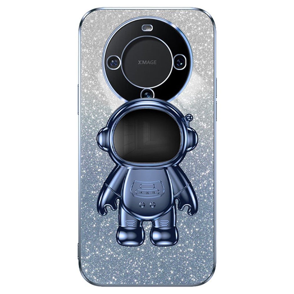For Huawei Mate 60 Pro PC+TPU Case Electroplating Astronaut Kickstand Phone Cover