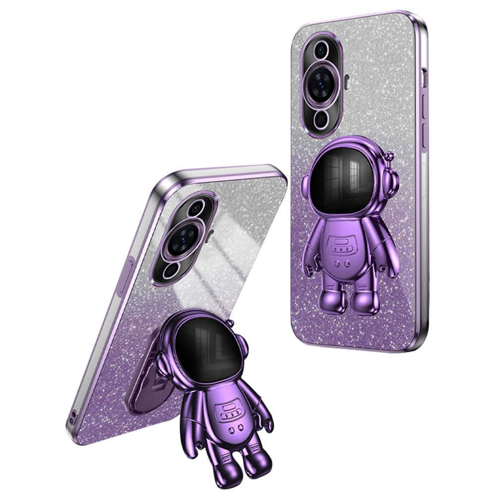 For Huawei nova 11 / nova 12s 4G / nova 12 Lite 4G Case Astronaut Kickstand Electroplating PC+TPU Cover