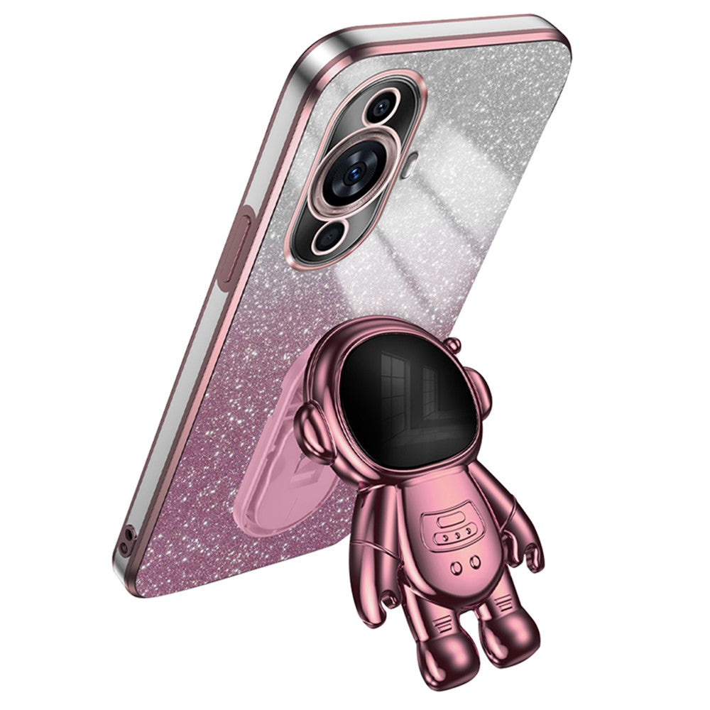 For Huawei nova 11 Pro / nova 11 Ultra Case Electroplating Phone Cover Astronaut Kickstand