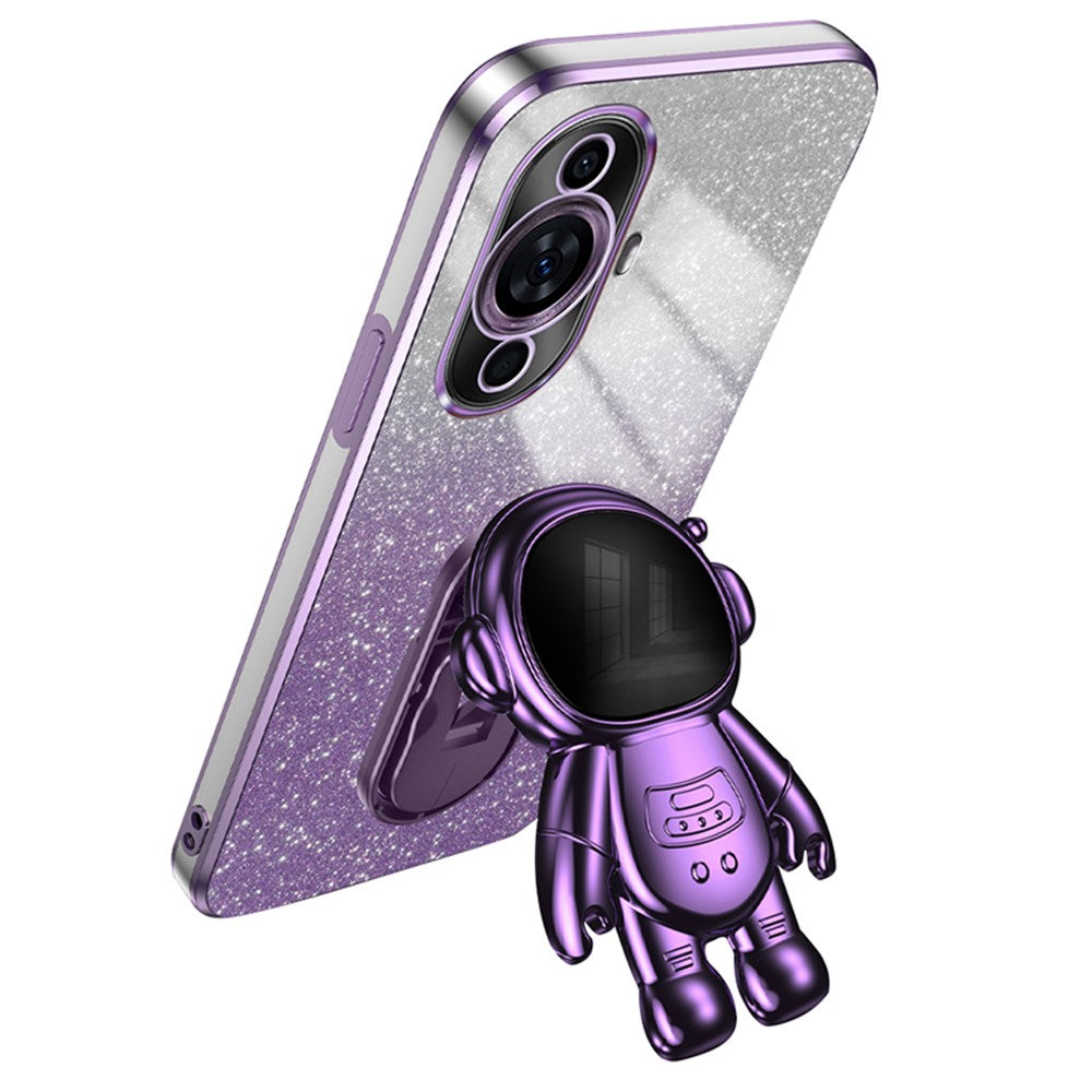 For Huawei nova 11 Pro / nova 11 Ultra Case Electroplating Phone Cover Astronaut Kickstand