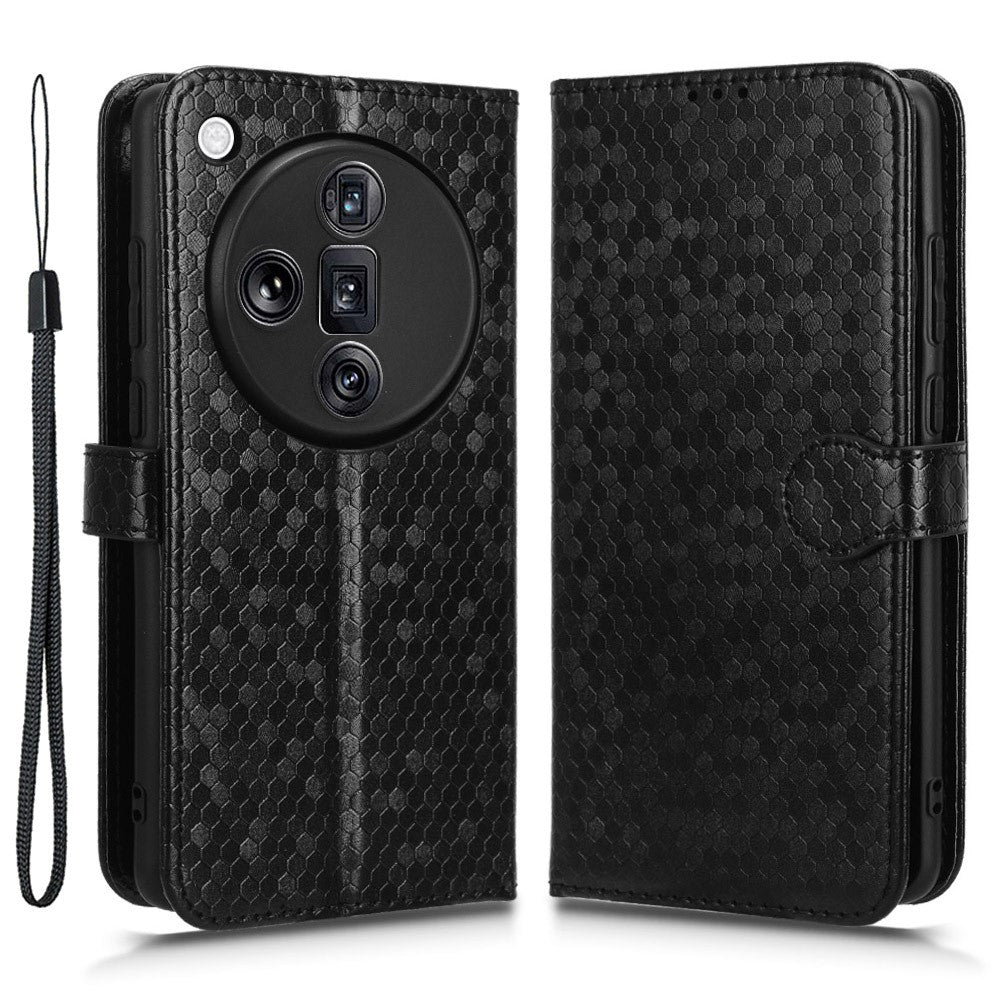 For Oppo Find X7 Ultra / X7 Pro Case Wallet Flip Leather Phone Cover Dot Pattern Imprinted