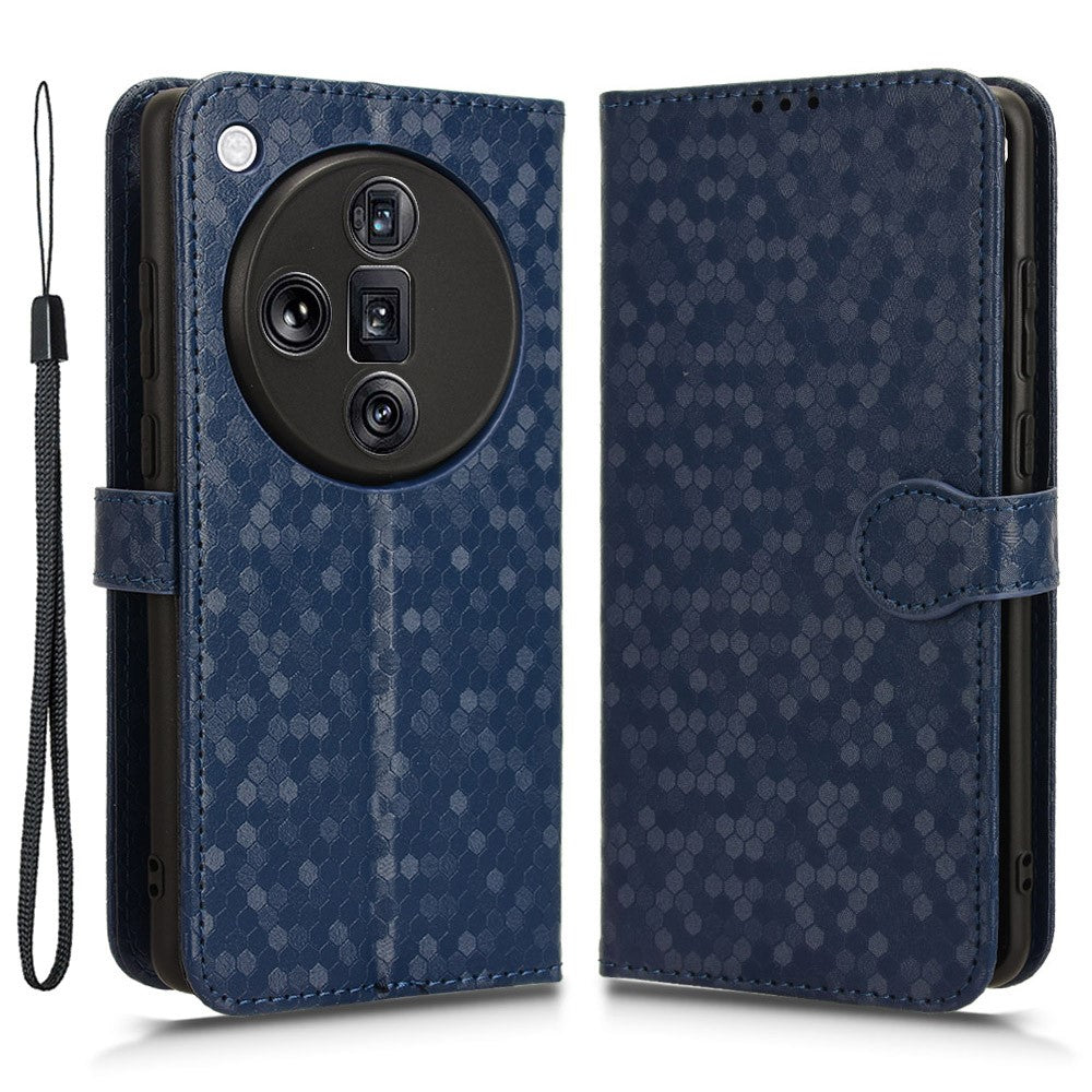 For Oppo Find X7 Ultra / X7 Pro Case Wallet Flip Leather Phone Cover Dot Pattern Imprinted