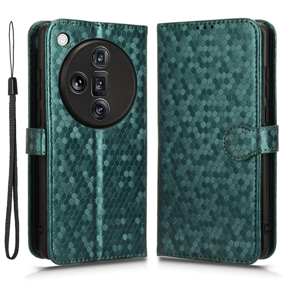 For Oppo Find X7 Ultra / X7 Pro Case Wallet Flip Leather Phone Cover Dot Pattern Imprinted