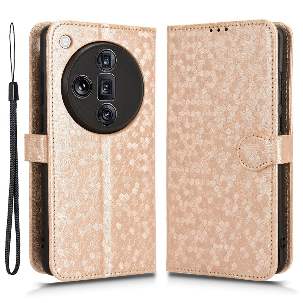 For Oppo Find X7 Ultra / X7 Pro Case Wallet Flip Leather Phone Cover Dot Pattern Imprinted