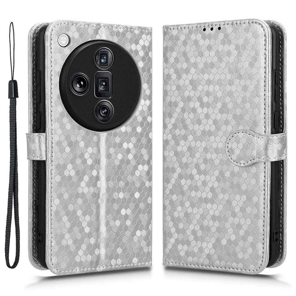For Oppo Find X7 Ultra / X7 Pro Case Wallet Flip Leather Phone Cover Dot Pattern Imprinted