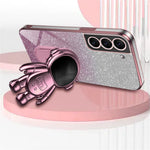 For Samsung Galaxy S22 5G PC+TPU Cell Phone Case Astronaut Kickstand Cover