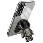 For Samsung Galaxy S22 5G PC+TPU Cell Phone Case Astronaut Kickstand Cover