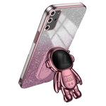 For Samsung Galaxy S20 Plus 5G / 4G Kickstand Phone Case PC+TPU Shell Electroplating Cell Phone Cover