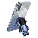For Samsung Galaxy S20 Plus 5G / 4G Kickstand Phone Case PC+TPU Shell Electroplating Cell Phone Cover