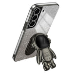 For Samsung Galaxy S21 5G / 4G Anti-Collision Case PC+TPU Phone Cover with Astronaut Kickstand