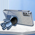 For Samsung Galaxy Note20 / Note20 5G Case PC+TPU Slim-Fit Phone Cover with Astronaut Kickstand