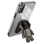 For Samsung Galaxy Note20 / Note20 5G Case PC+TPU Slim-Fit Phone Cover with Astronaut Kickstand