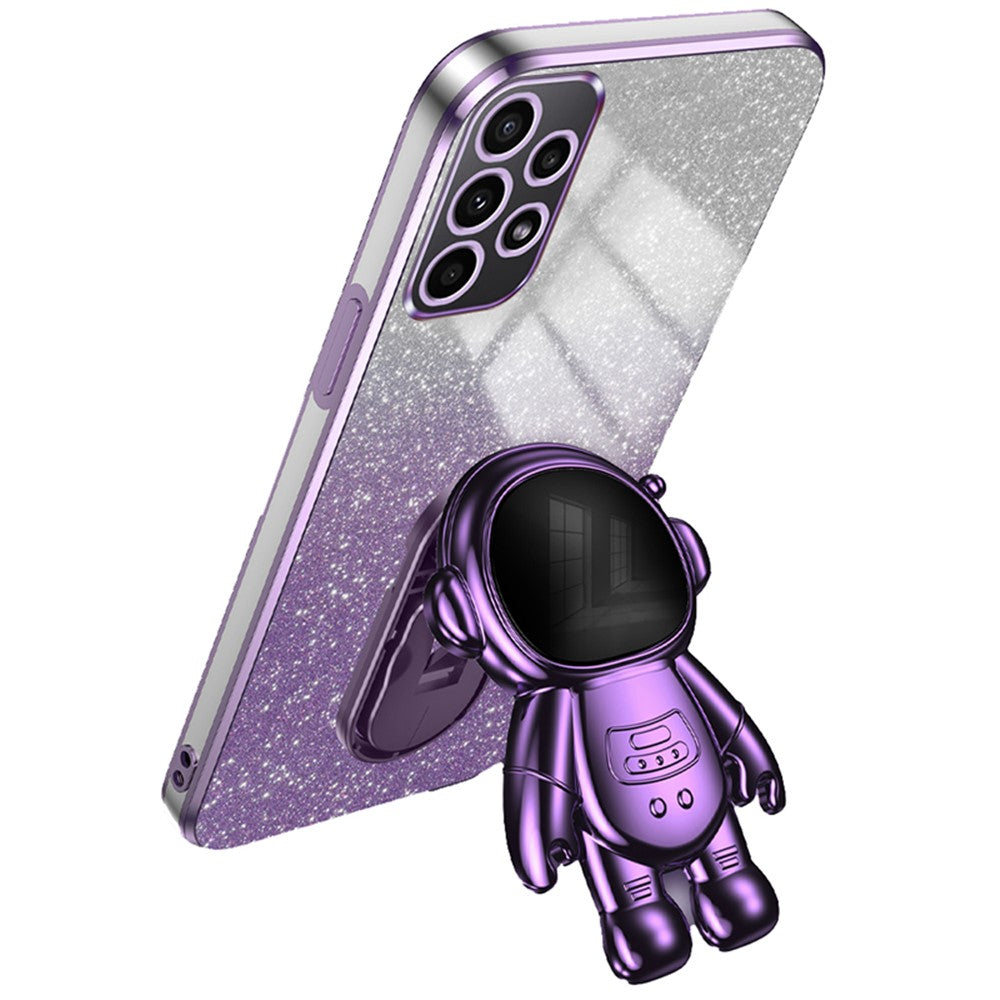 For Samsung Galaxy A33 5G Case PC+TPU Anti-scratch Astronaut Kickstand Phone Cover