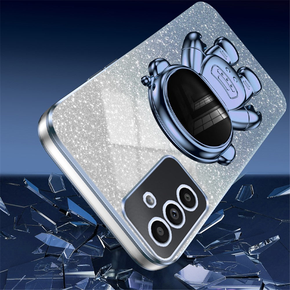 Til Samsung Galaxy A34 5G Astronaut Kickstand Cover Slankt PC+TPU Ridsefrit Telefoncover